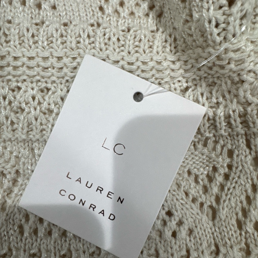 LC Lauren Conrad Cream Crochet Midi Dress - Picture 4 of 10